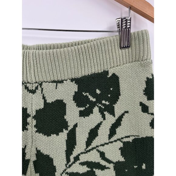 ANNIEWEAR LOS ANGELES Women's Green Botanical Sweater Shorts NWT XL - Picture 2 of 6